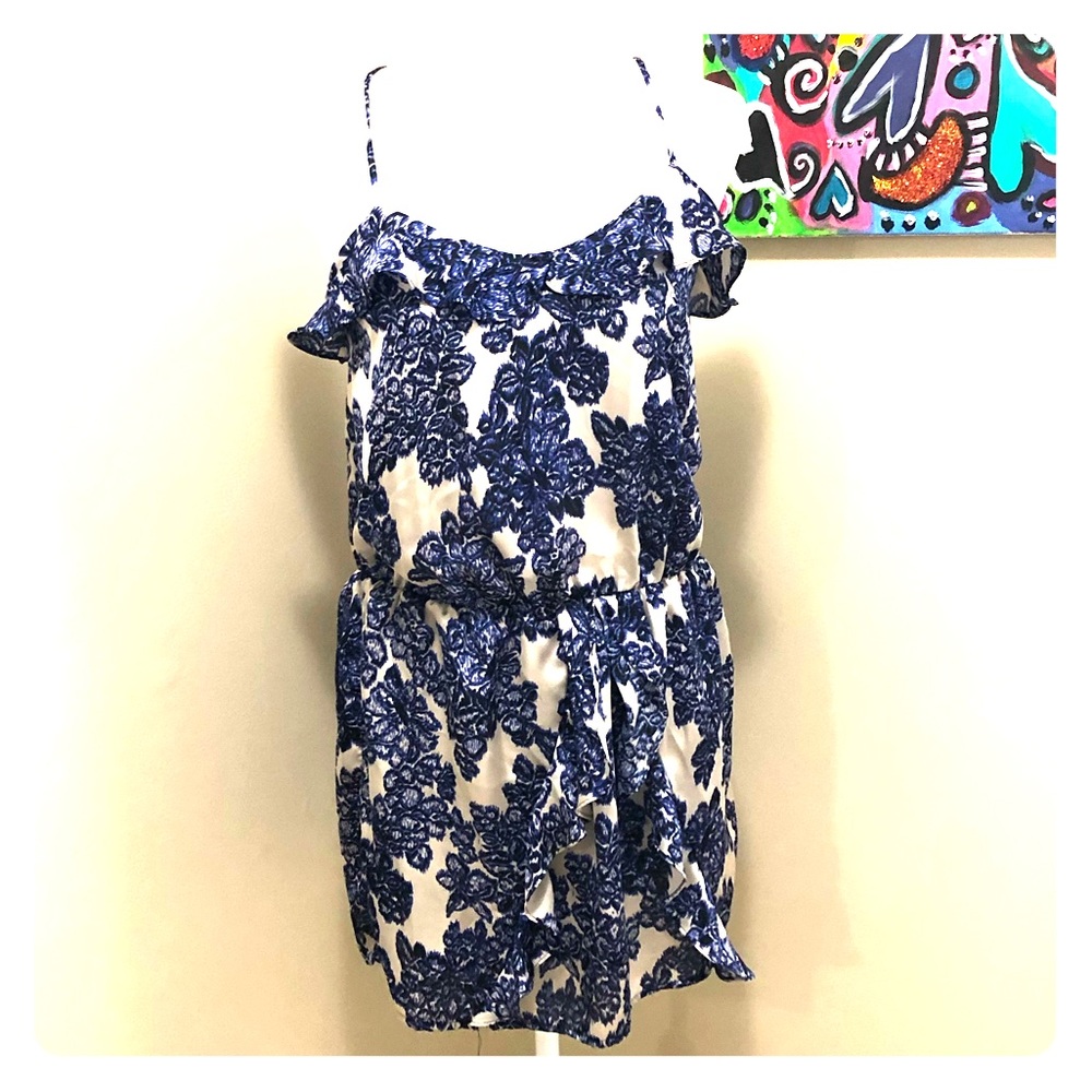 Collective Concepts blue and white dress